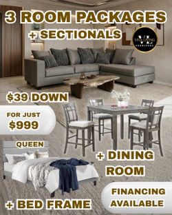3 ROOM PACKAGES DEAL CHARCOAL ✨🔥🔥🤓😎🚛📍