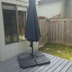 Outdoor Umbrella - With Base And Cover