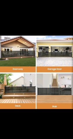 200 Inch Extra Wide Retractable Mesh Baby/Child Or Pet Gate/Room Divider