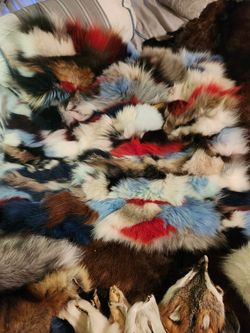 Real Fox Fur Lap Blanket