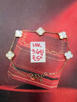 10K Solid Gold Bracelet For Wedding 3.6Gr 7.5 Inches Long