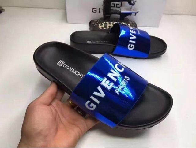 GIVENCHY PARIS Blue Sandal Slides