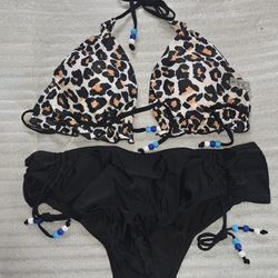 Size 3x Leopard 2 Pc Bikini  Pick Up Near ALEXANDER LIBRARY  2026