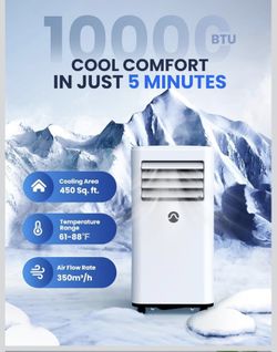 New Portable Air Conditioners,10000 BTU up to 450 Sq. Ft.,