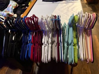 Plastic Clothes Hangers Mixed Colors Bulk Lot