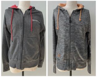 lot of 2 women’s OTF Orangetheory Fitness gray hoodies - size M