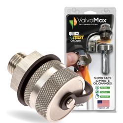 ValvoMax Oil Drain Valve - M14-1.50 Thread Size - Quick Twist Plug for Oil Changes at home