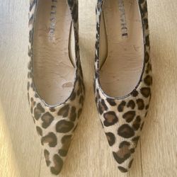 Handmade leopard print high heels size 7
