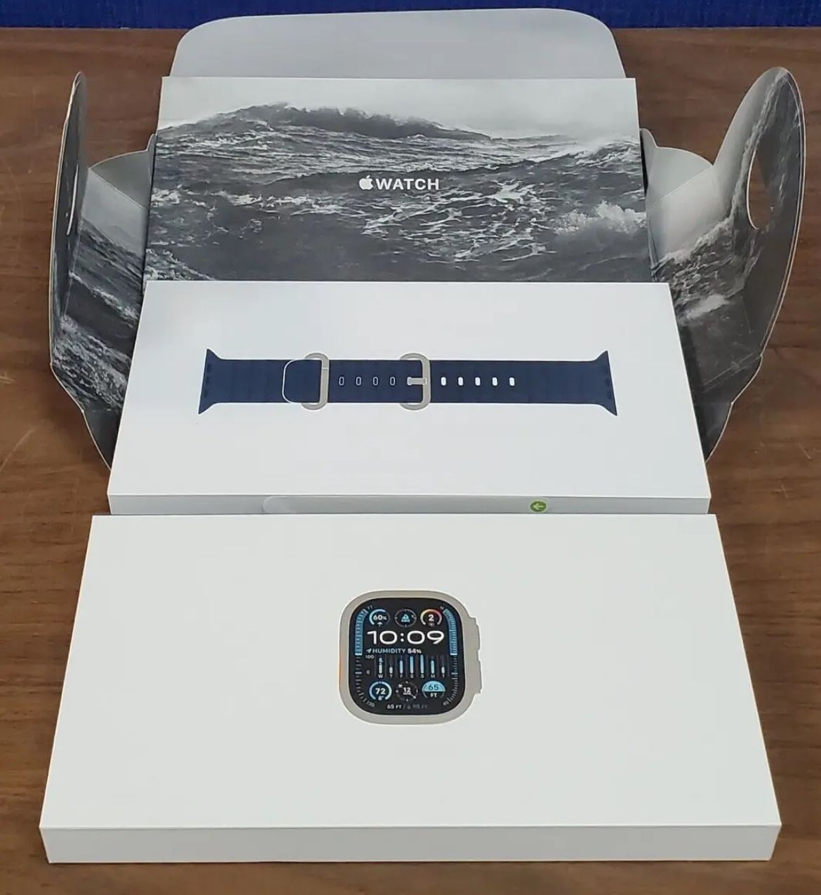 Apple Watch Ultra 2 49mm Titanium Case w/ Ocean Band - Blue (MREG3LL/A)