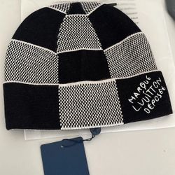 Black Lv Monogram Beanie