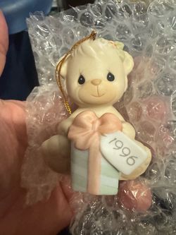 Precious Moments 1996 Bear Christmas Ornament