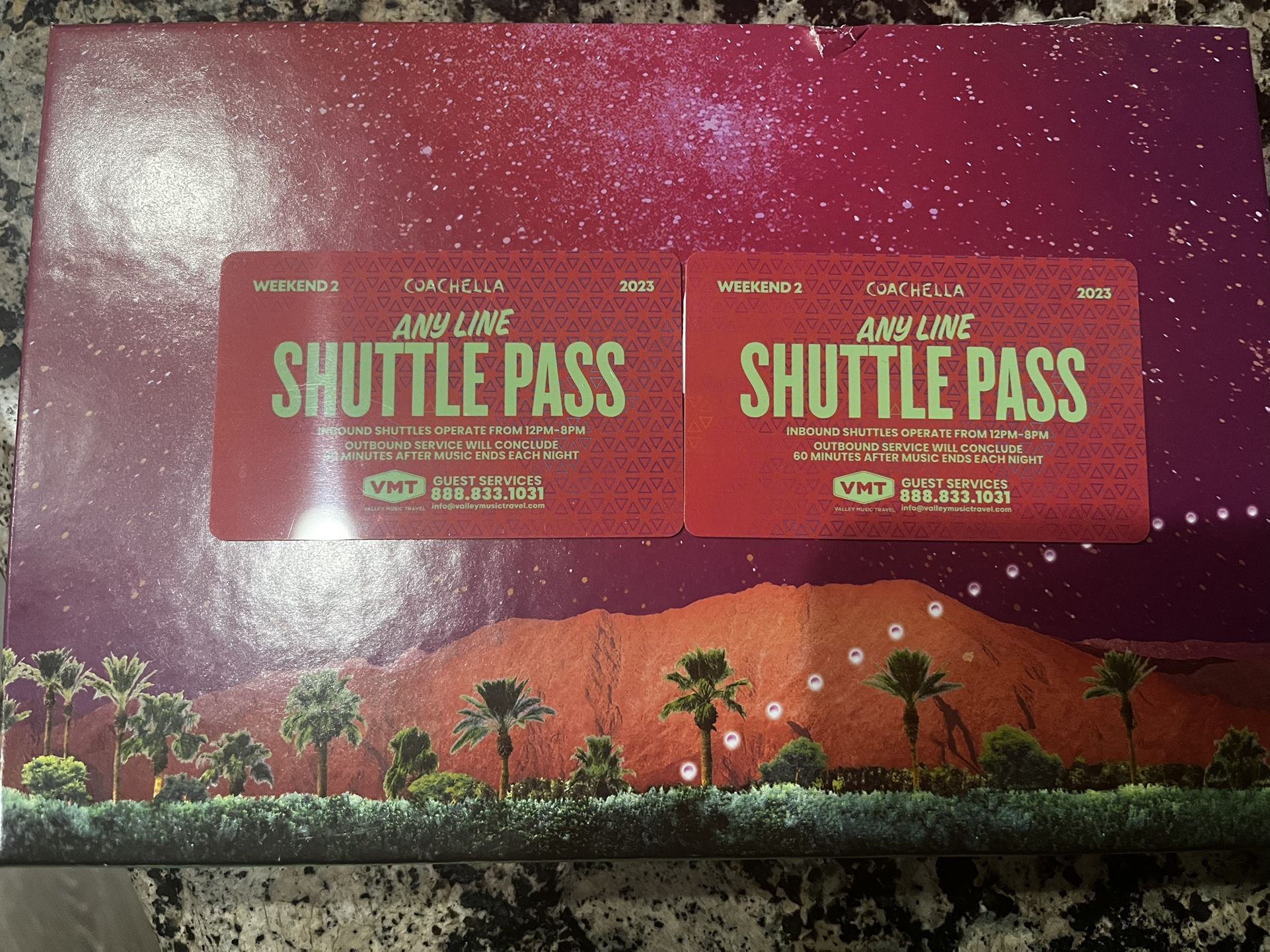 Coachella weekend 2 Shuttle Passes (only)