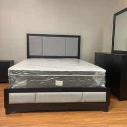 Brand New Grey King $699 & Queen $645 Bedroom Set!!!