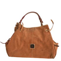 Dooney & Bourke ~ Orange Suede Medium Sac With Twisted Strap ~ Hobo/Shoulder Bag