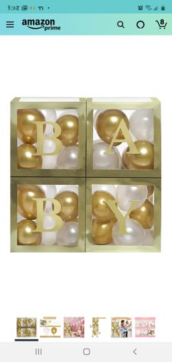 Gold clear B A B Y boxes