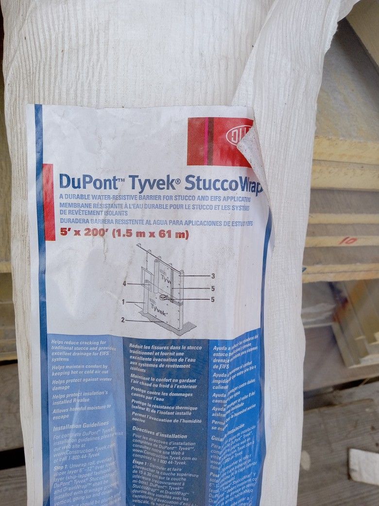 Tyvek Stucco 5 Y 9 Feet