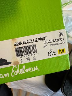 Summer Showstopping Sandals: Sam Edelman Liz Arena Black Print Sandals Size 8.5