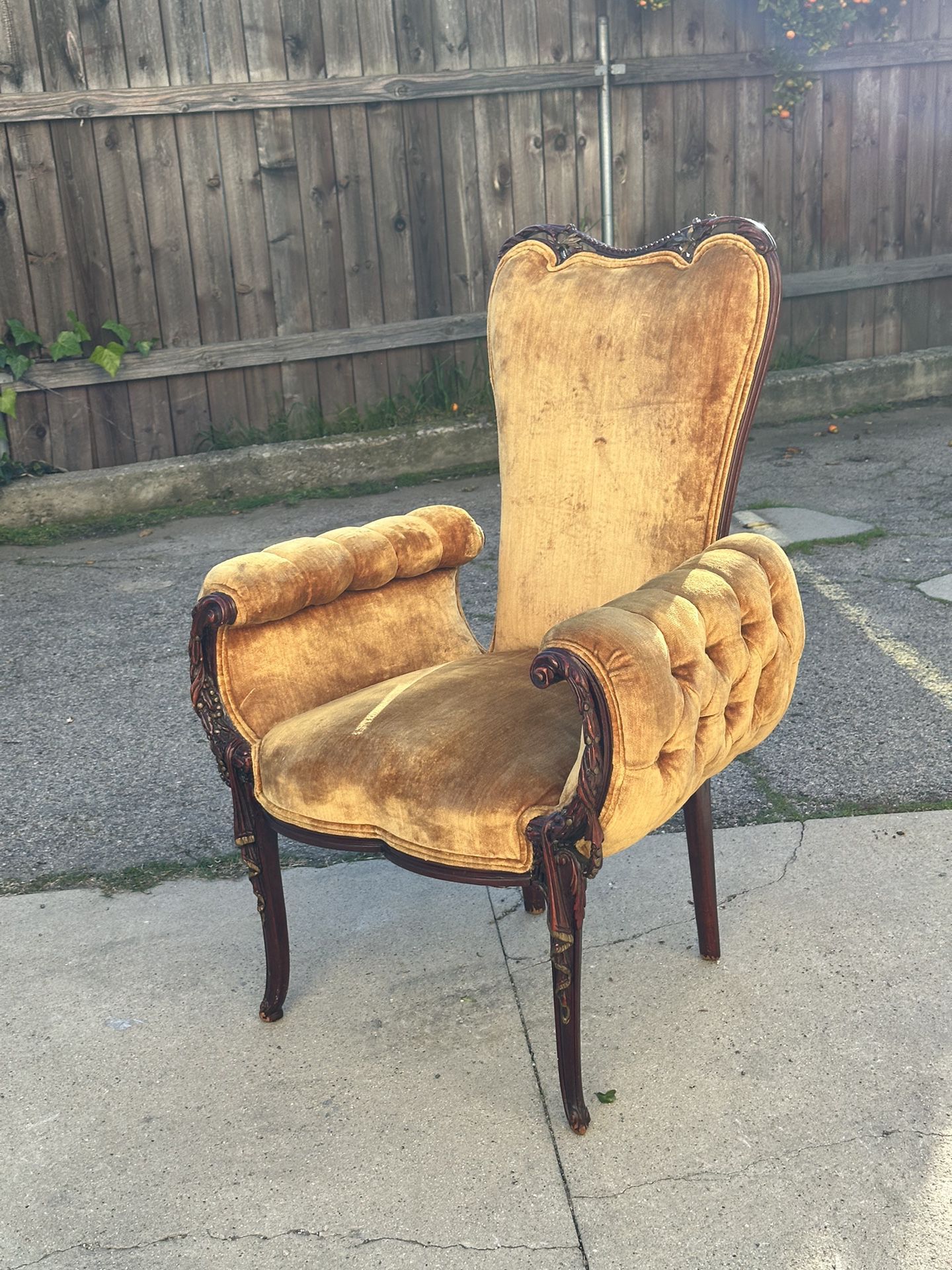 Vintage Hollywood Regency Sofa Accent Chair