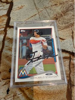 Giancarlo Stanton autographed card