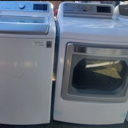 LG SET WASHER AND ELECTRIC DRYER WORKING PERFECT 