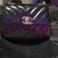 Black Designer Over The Shoulder Purse 