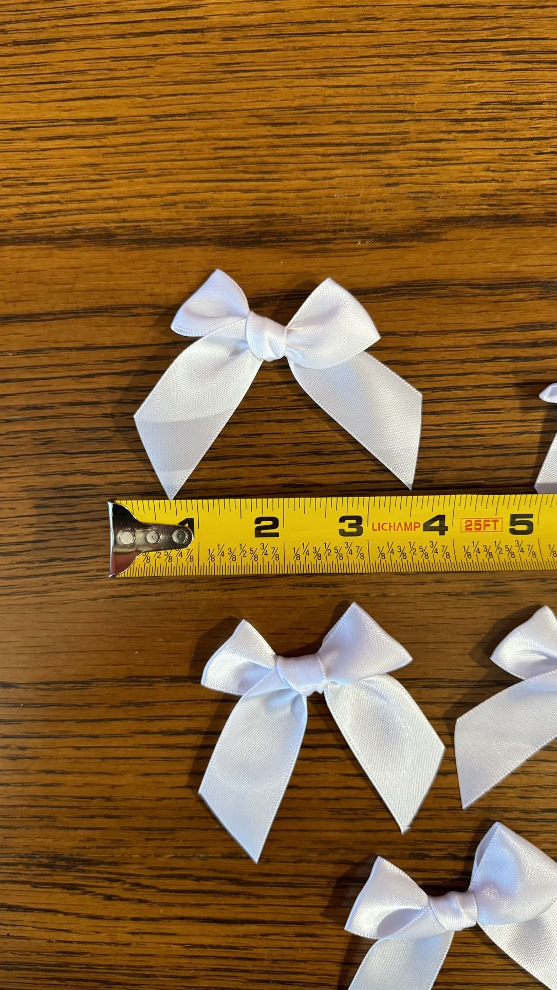 Set of 19 3” X 3” White Ribbons