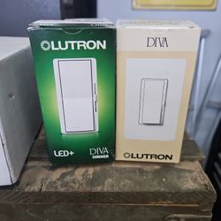 6 Brand New Gray Lutron Diva Dimer Switches