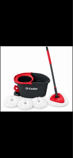 : O-Cedar EasyWring Microfiber Spin Mop & Bucket