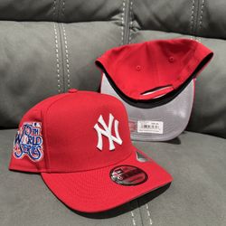 MLB New Era New York Yankees Red 75th World Series Patch 9fifty A Frame SnapBack Hats 