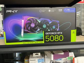 PNY GeForce RTX 5080 graphics card (GPU) with 16GB of GDDR7 memory