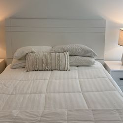 Modern White Queen Bedroom Set + Brand New Mattress!