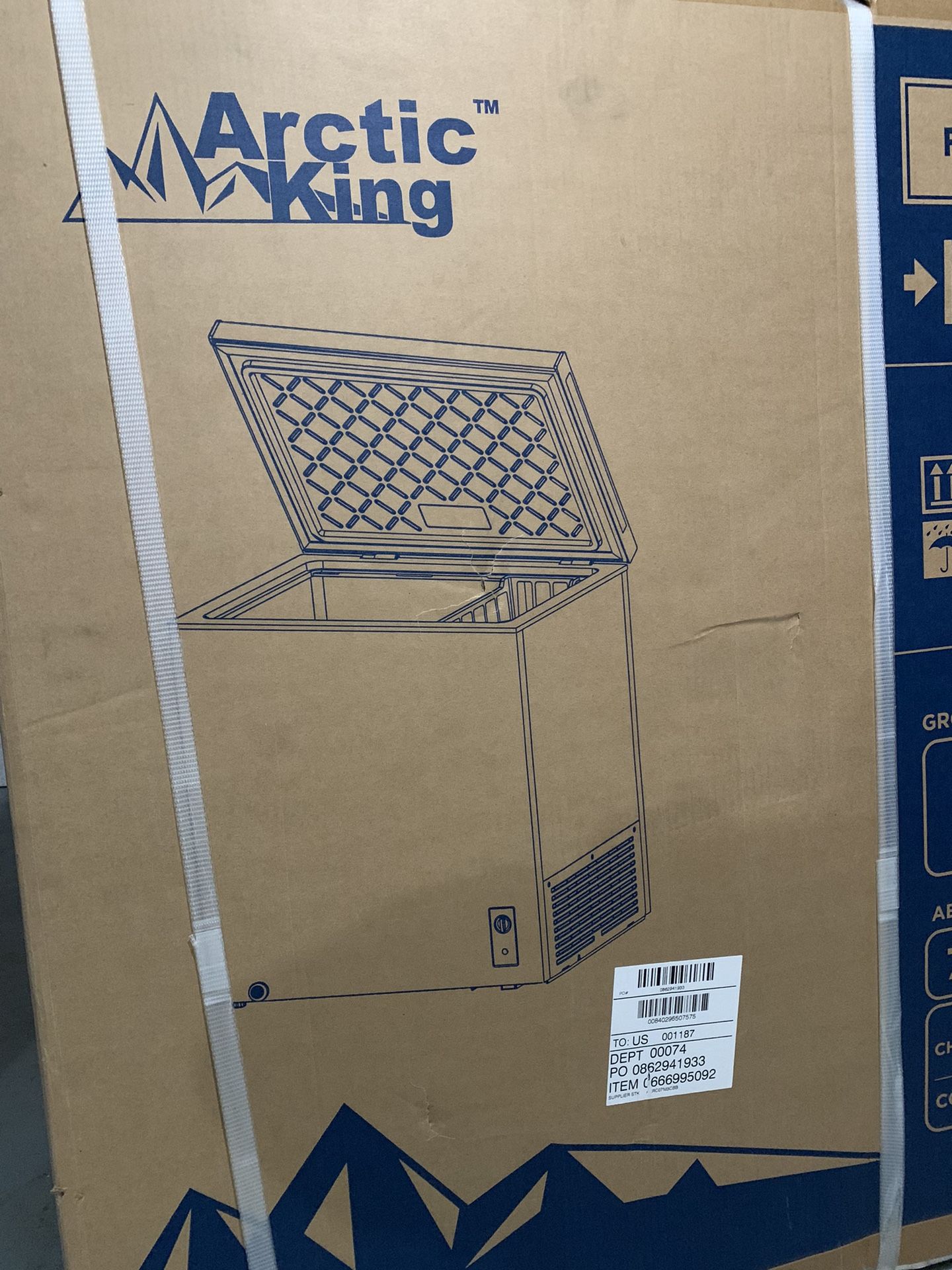 NEW Arctic King Deep Freezer  7 Cu