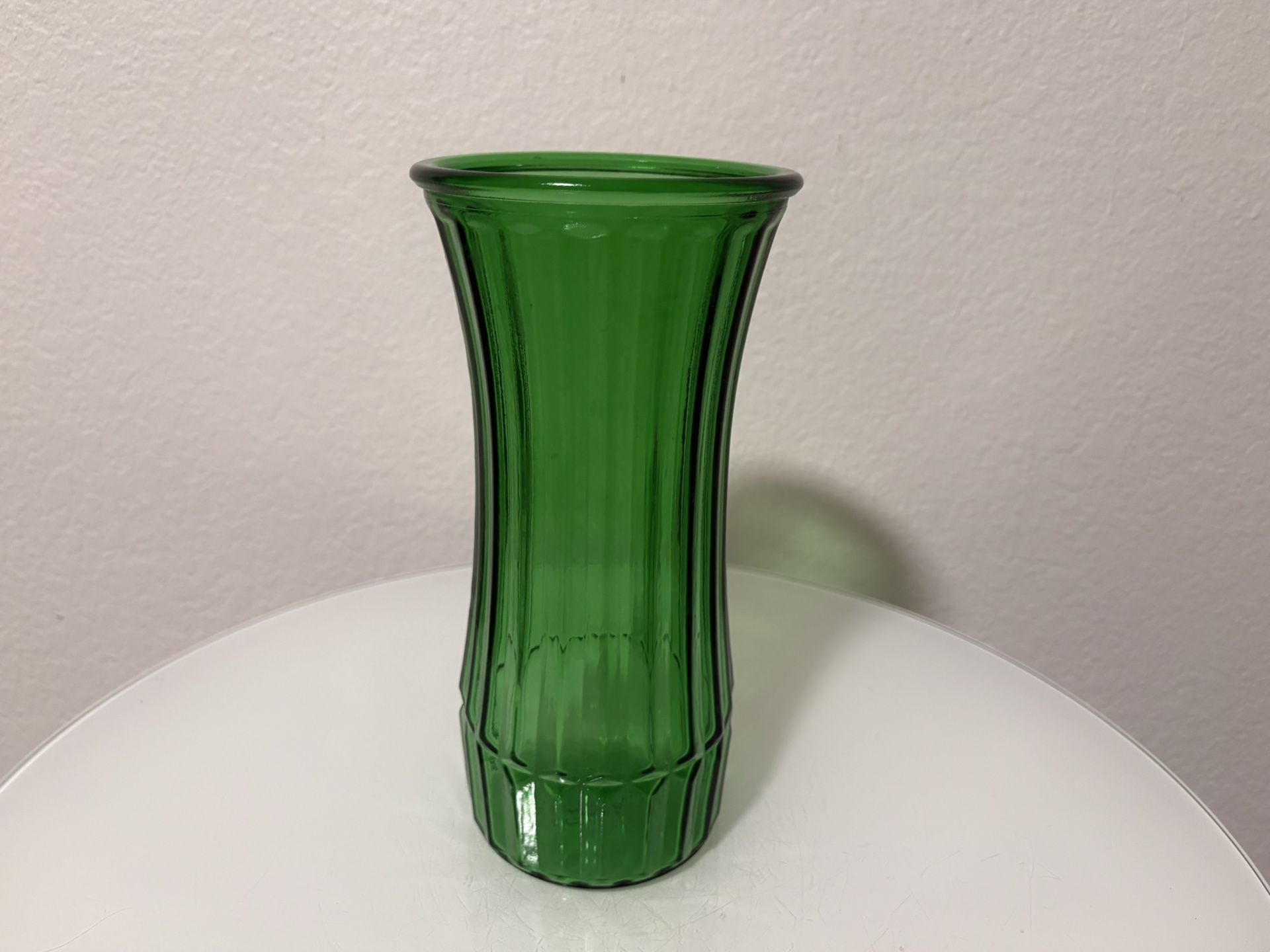 Vintage Hoosier Green Glass Vase