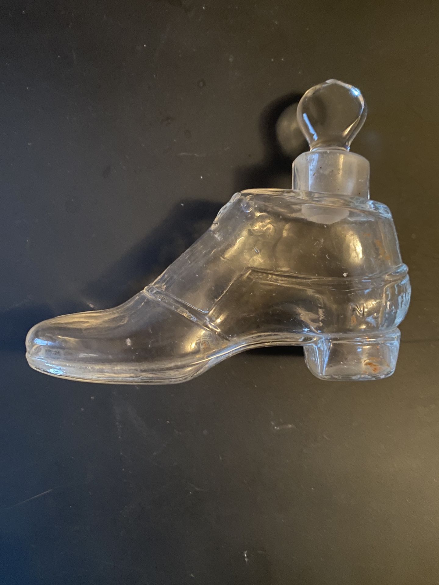 Vintage Shoe shaped Glass Bottle