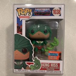 King Hiss Funko Pop *MINT* 2020 NYCC Toy Tokyo Exclusive Masters of the Universe He-Man MotU 1038 with protector Television Animation