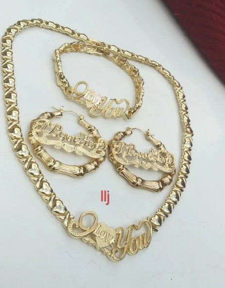 I Deliver I Ship 14k Gold Plated Chain Set