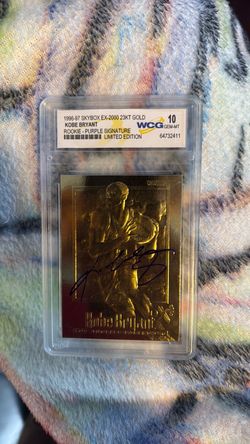 Kobe Bryant rookie card, 23 karat gold!! also graded