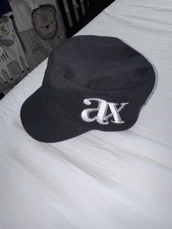 Armani Exchange Black Military Cadet Cap