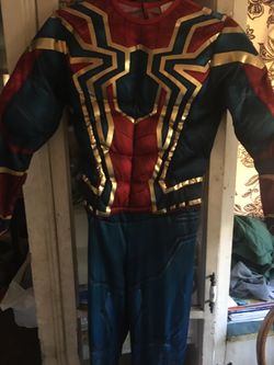 Boy large iron spider costume .