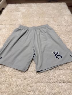 Gray Athletic Shorts with PS Logo