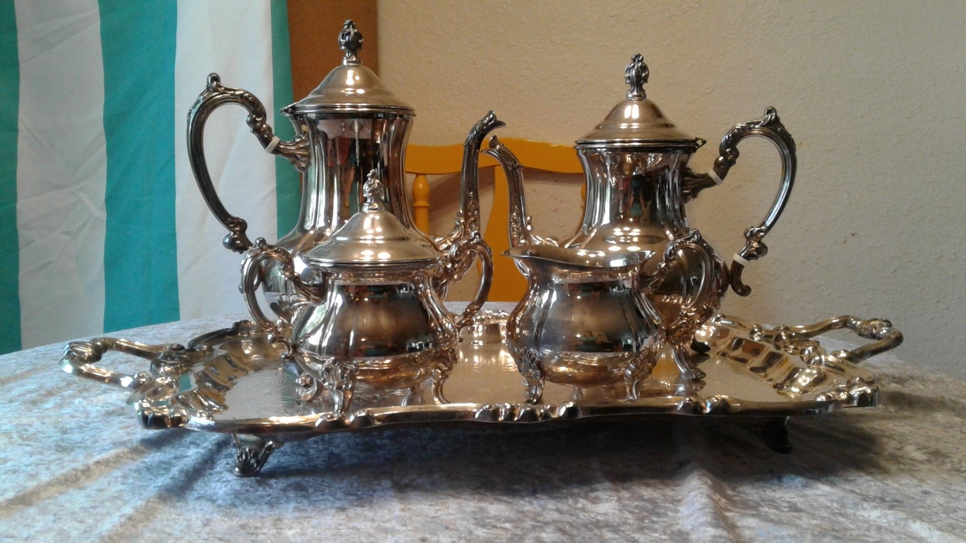 1967 Towel Silver Tea Set