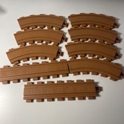 Lot of 9 Pieces Toy State Preschool Express Train Track Replacement Brown