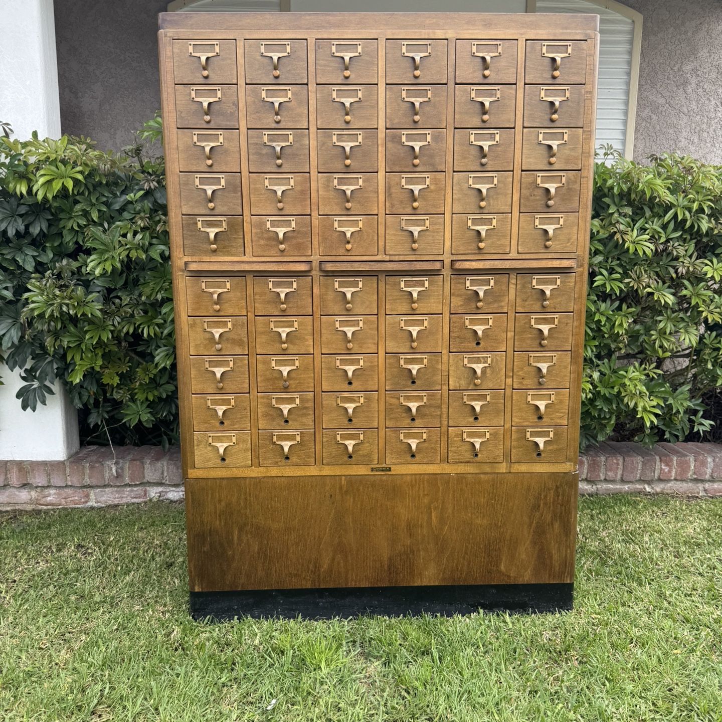 US■GAYLORD BROS.INC■ゲイロード■ブックトラック■ヴィンテージ RARE! Gaylord Bros Inc Vintage 60 Drawer Library Card Catalog for