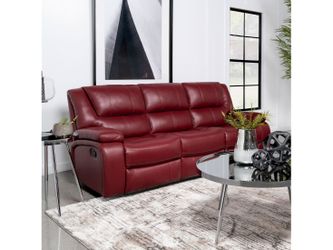 Camila Red Reclining Sofa