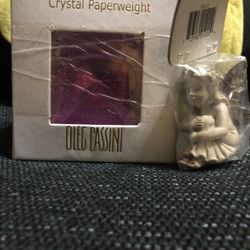 Crystal Paper Weight & Guardian Angel Gift Set