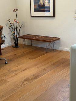 Nelson Platform Bench - 48” Metal Legs (Walnut)