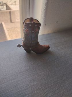 Miniature ceramic cowboy boot $3.00