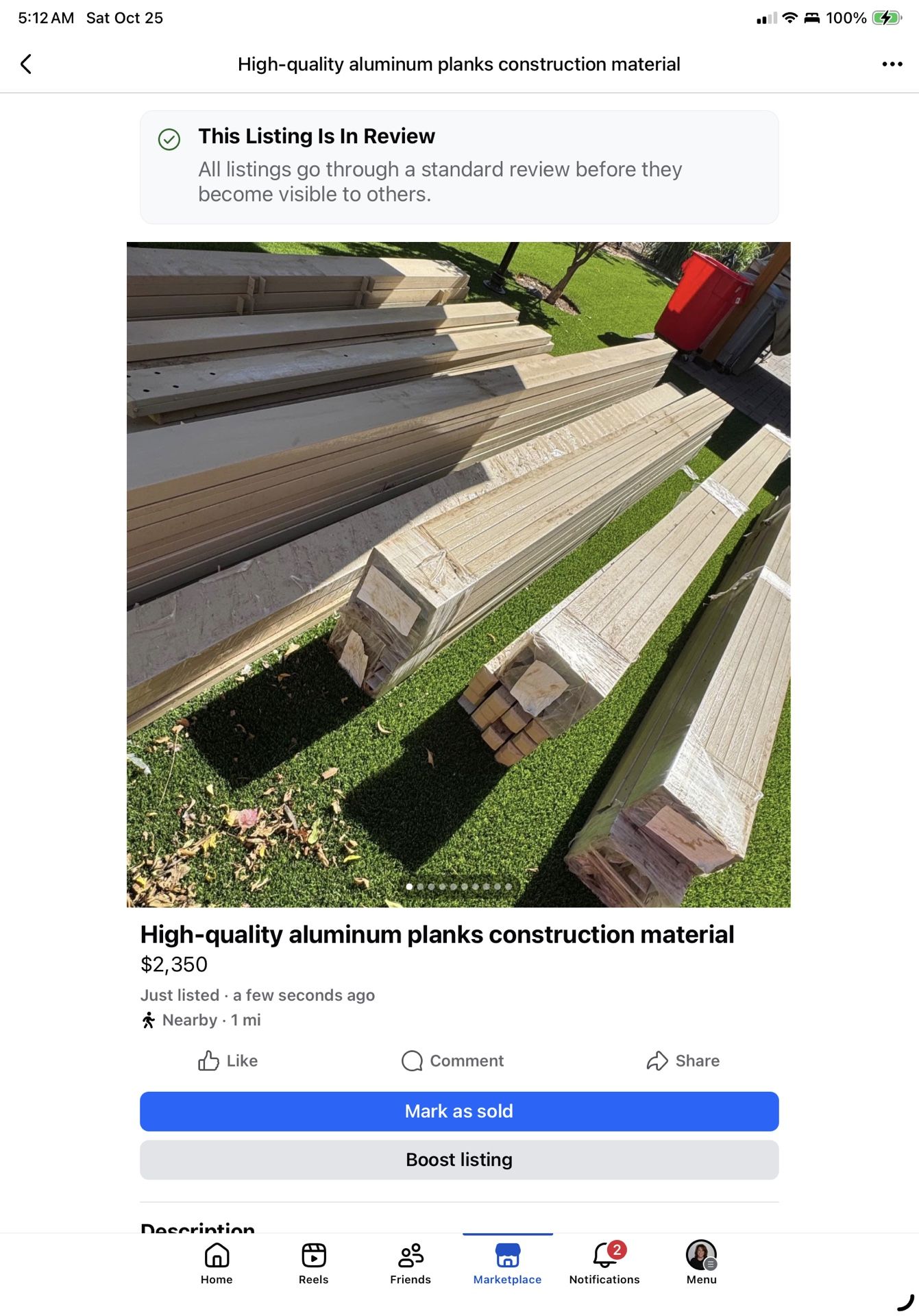 High-quality aluminum planks construction material