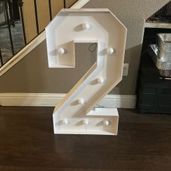 Marquee Number 2 Lighted 3 Foot Tall