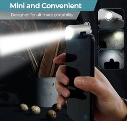 SparkMini Phone Keychain LED Flashlight, 280 High Lumens Light Android (USB Type-C) & Lightning Connector, No Charging & Batteries, Powerful & Bright 